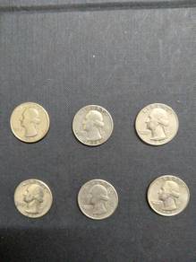 US QUARTER DOLLAR  - 6 Pieces.