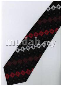 ER17 Red Black White box Striped Formal Neck Tie