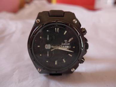 Large Slimstone Quartz Black Dial Watch