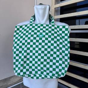 Fred Perry vintage green tote bag