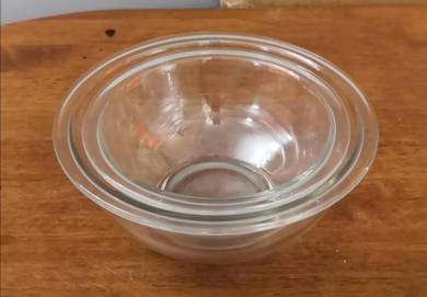 Mangkuk pyrex clear glass mixing bowl 2