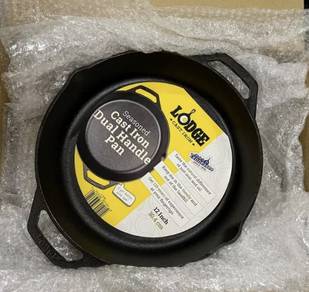 LODGE DUAL HANDLE 12inch Pan Skillet BBQ