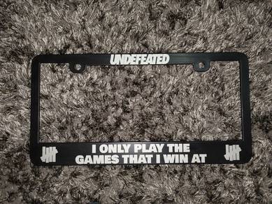 Undefeated License Plate