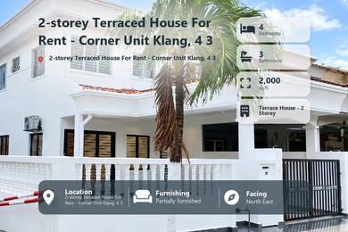 2-storey Terraced House For Rent in Klang,SGR