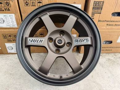 New 15x7jj et28 volk rays te37 dark bronze thai