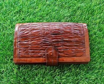 Korea eel Skin leather clutch bag kulit belut