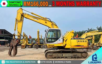 [JAPAN IMPORTED]Sumitomo SH200LC-3 Mesin Excavator