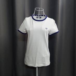 Fred Perry Crew Neck White Shirt
