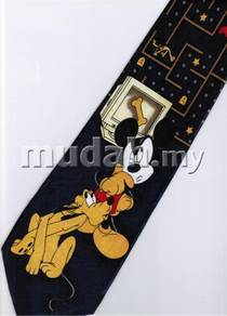 Mickey Mouse Pluto Disney Think PAC-MAN D Neck Tie