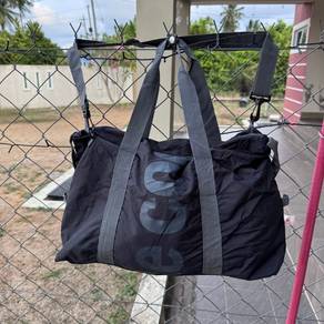 Le Coq Sportif black duffle bag