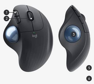 Used Logitech Ergo M575S Wireless Trackball Mouse