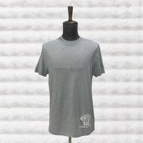 Versace Grey Embroided Medusa Logo at Bottom
