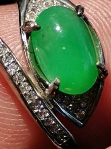 Ice Green Natural Burma Jadeite Jade
