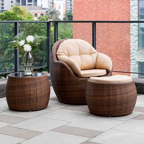 Outdoor Chair Table Rattan Meja Kerusi Luar Taman