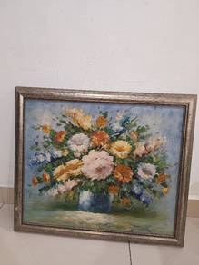 Hand-Painted Flower Oil Painting for Sale
