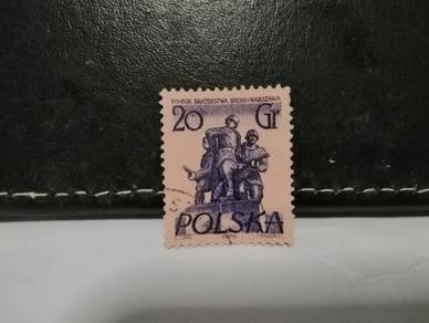 1955 Poland Stamp Statue Soldiers War