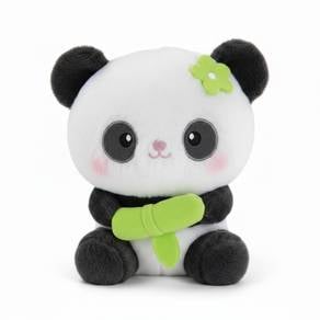 23cm Kawaii Bamboo-Hugging Panda Plush Toy