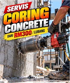 Servis Coring Concrete | Tebuk Lubang
