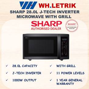 Sharp 28L J-Tech Inverter Microwave Oven wGrill