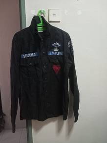 vintage alpha industries shirt button