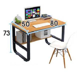 Wooden table desk meja pejabat small drawer