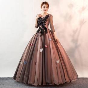 Butterfly long sleeve wedding ball gown RB1915