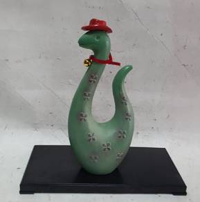 Snake Okimono Ornament /Snake Iron Sculpture / Jap