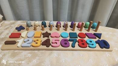 Wooden Numbers, Shapes & Fishes