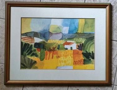 Dy Frame Watercolour Painting Of Landscape Drawing
