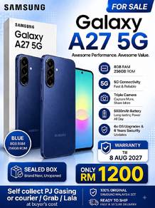 New Samsung A27, sealed box, blue