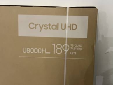 Samsung 75” crystal 4k uhd smart tv