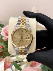 Rolex DateJust 36 Half 18K 750 Yellow Gold