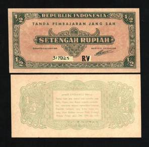 Indonesia setengah rupiah Banknote 1945 RV