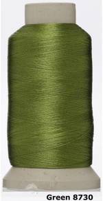 Green 8730 Embroidery Machine Thread Benang Sulam