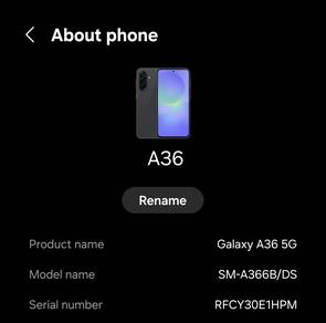 Samsung A36 5G Black New