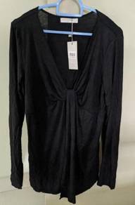 Mothercare nursing long sleeve blouse top black