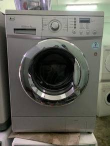 7kg Front Load Washer LG Mesin Basuh Recon Machine