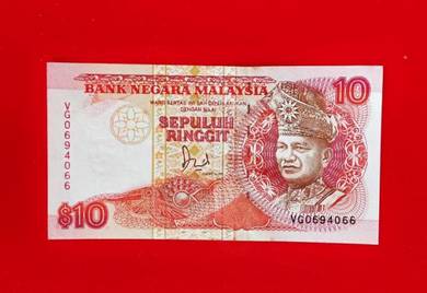Dy 1986-1995 Malaysia 6th Series RM$10 Old Note