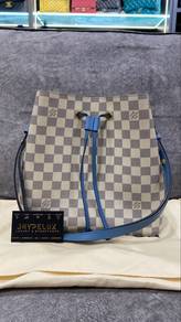 Authentic LV Neo Noe Azure Bucket Bag (Blue Inner)