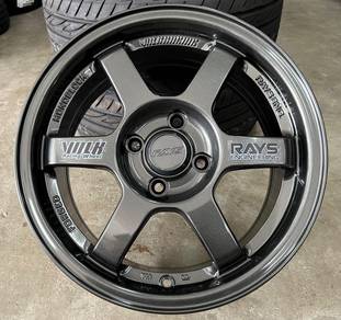 New rim 15x6.5jj volk rays te37 dark gunmetal thai