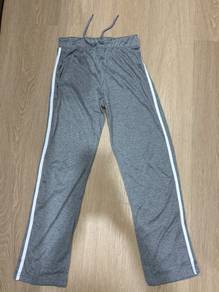 Grey Striped Jogger Pants