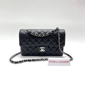 Preloved Chanel Black Caviar Small Classic Double
