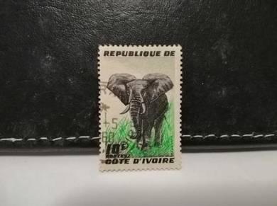 1959 Ivory Coast Stamp Elephant