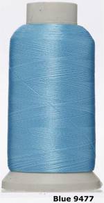 Blue 9477 Embroidery Machine Thread Benang Sulam