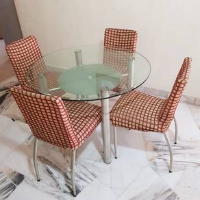 Glass Dining Table Meja Makan