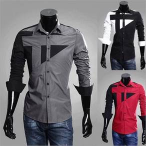 P0589 RED FORMAL LONG SLEEVED SHiRT KEMEJA MERAH