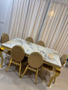 heavy marble dining set