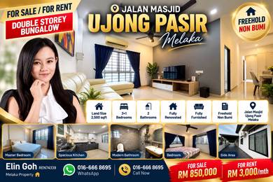 2-storey Terraced House For Sale in Ujong Pasir,MLK