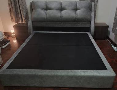 Solid Wood King Bed Frame (Like New)