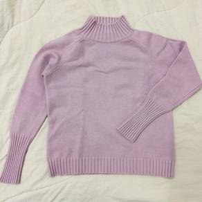 Lavender Light Purple Turtleneck High Neck Sweater